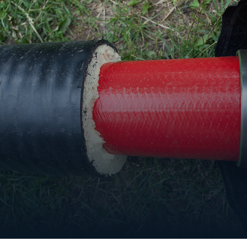 DYLSAL plumber installing the resin liner
